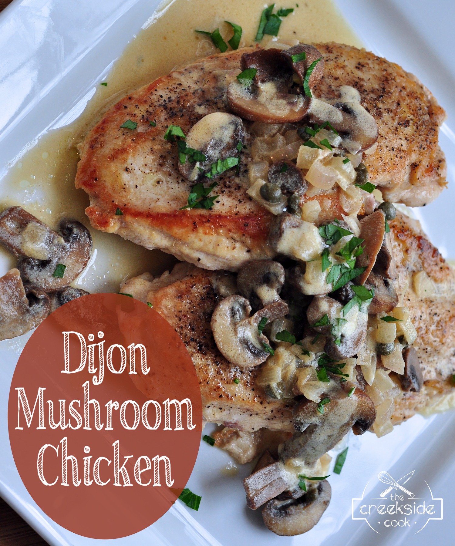 recipe for dijon mushroom chicken on the creekside cook
