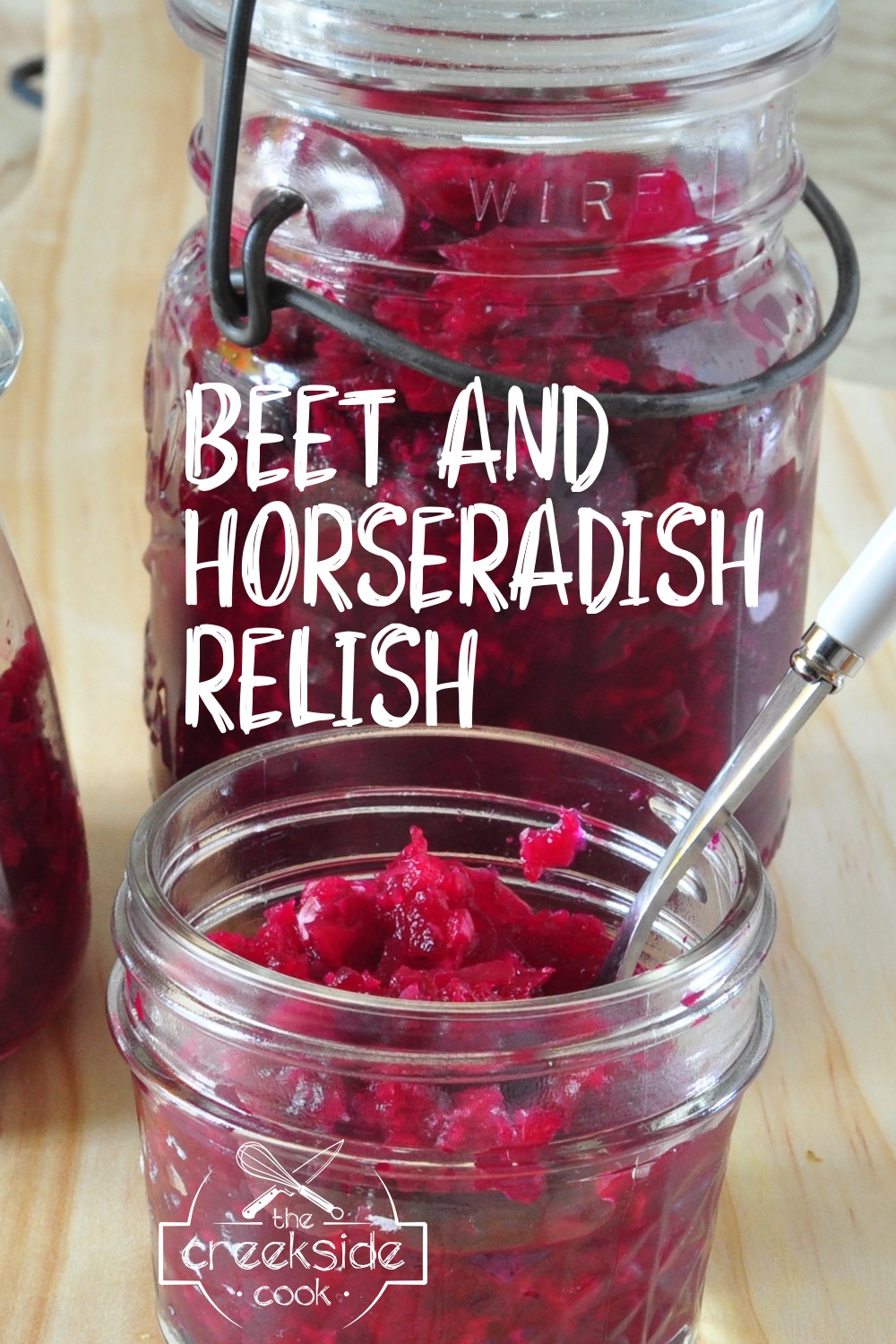 Pinterest pin for Beet Horseradish Relish on The Creekside Cook