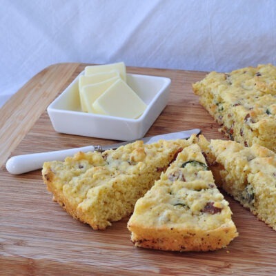 recipe for Jalapeno Bacon Cornbread on The Creekside Cook