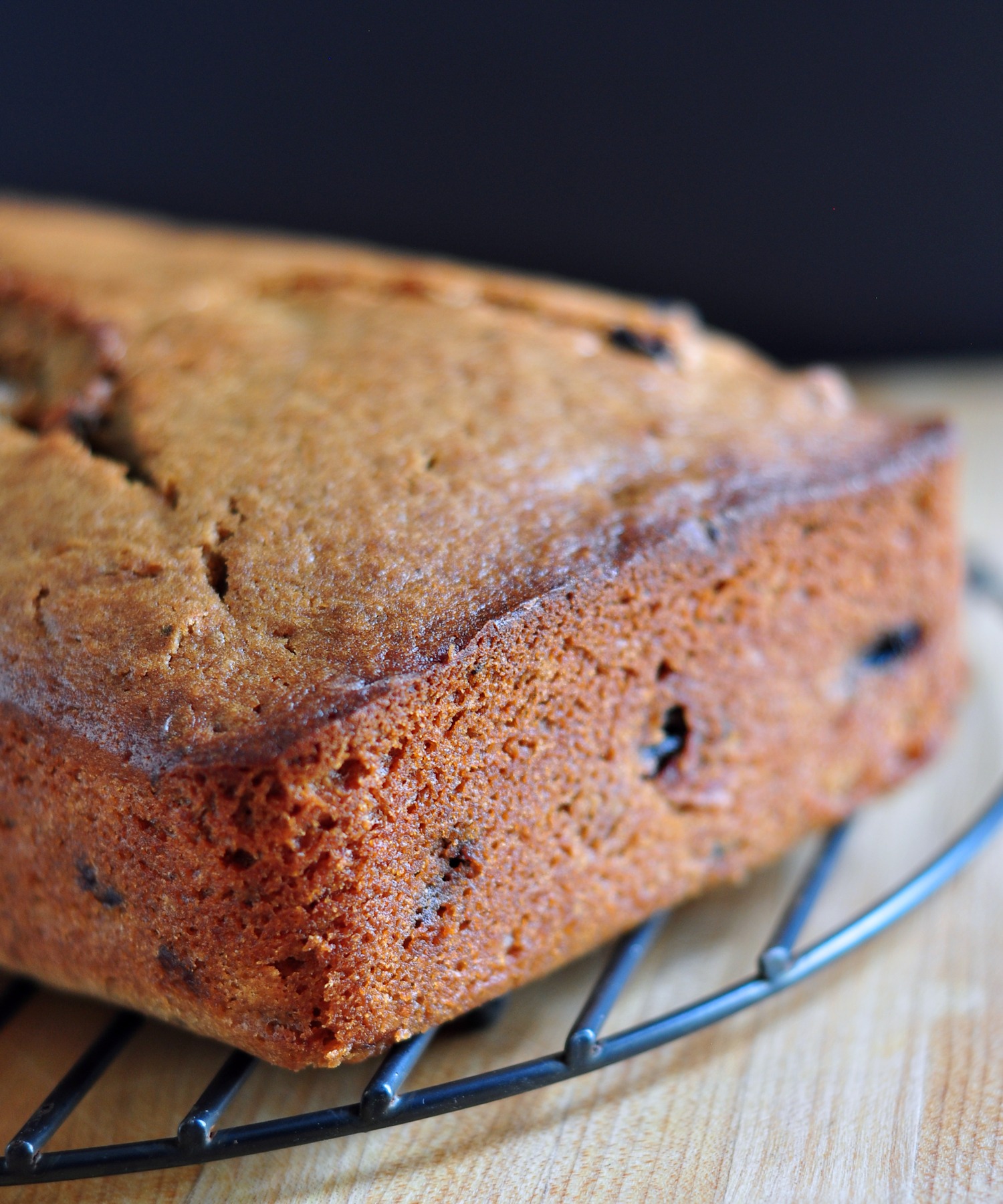 loaf of applesauce quick bread on the creekside cook